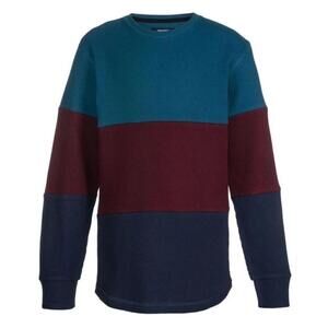 Univibe Big Boys Carrey Color Blocked Thermal T-shirt,Blue,Large